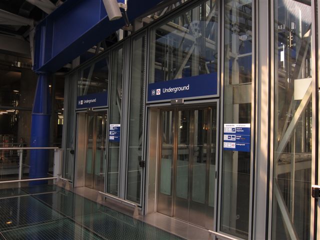 Elevators to the Tube from Heathrow Terminal 5