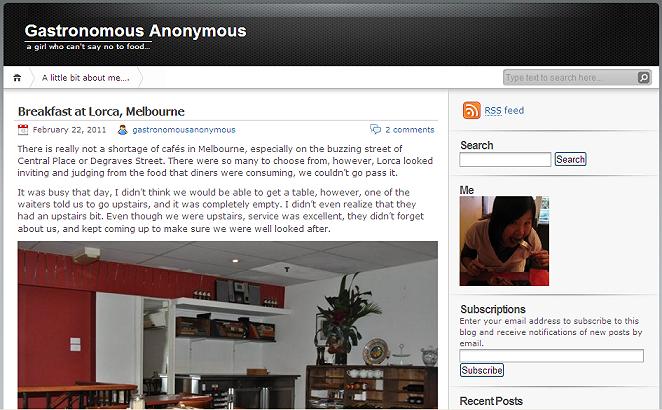 Gastronomous Anonymous Food Blog