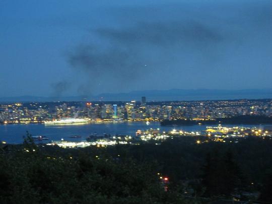 Smoke Over Downtown Vancouver After Game 7