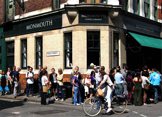 Monmouth Coffee Queue at Borough Market
