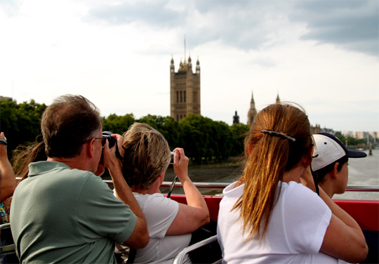 Tourists Photographing the Palace of Westminster