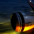 Travel Photo Thursday: Alaska Airlines 737 Engine We were flying home from Los Angeles and this was taken around 8pm somewhere over Seattle. I really liked the contrast of the cool moonlit wing and the constant blinking red light coming from under the plane. When I saw the city lights peeking through the clouds I had to reach for my trusty Canon S90 point and shoot.