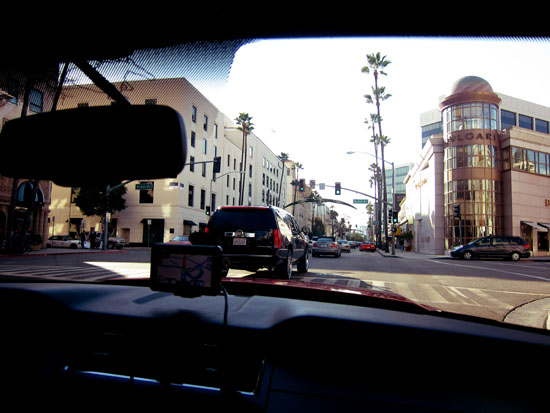 Garmin GPS Leading us to Rodeo Drive
