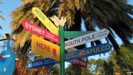 Travel Photo Thursday: Unique Units of Measure This TPThursday post is of a distance marker sign post from Legoland California. I like this sign-post because it uses some rather unique units of measure. The consensus favorite is the distance to Alaska measured in moose droppings. I like the one giant leap measure to the moon, but then I'm a bit of a space nerd.