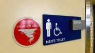 Travel Photo Thursday: Severe Weather Area We spotted this sign outside the mens room at Dallas Ft. Worth Airport. I know that everything is bigger in Texas, so we decided to take a quick snap and steer clear of the mens room.