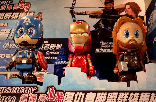 Avengers Statues in Causeway Bay Hong Kong
