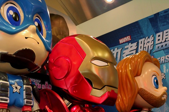 Avengers Statuettes in Causeway Bay Hong Kong
