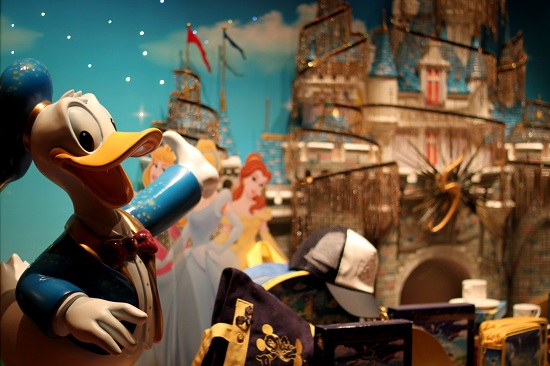 Donald and the Castle Disneyland Emporium Window Display