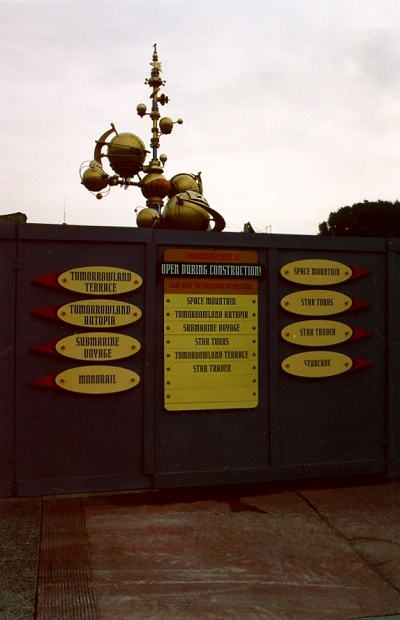 Tomorrowland 1997 Construction Signage