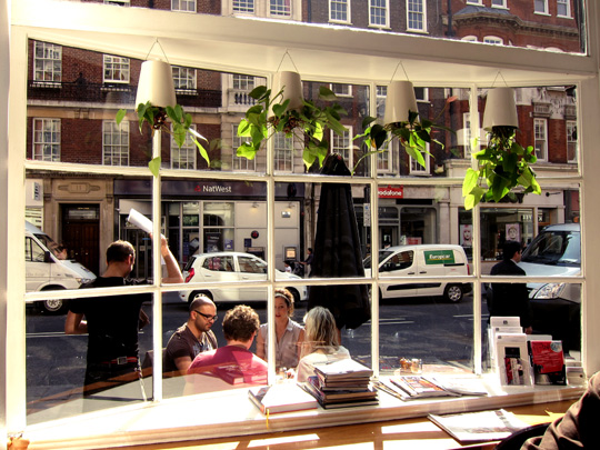 View out the window at The Providores in Marylebone